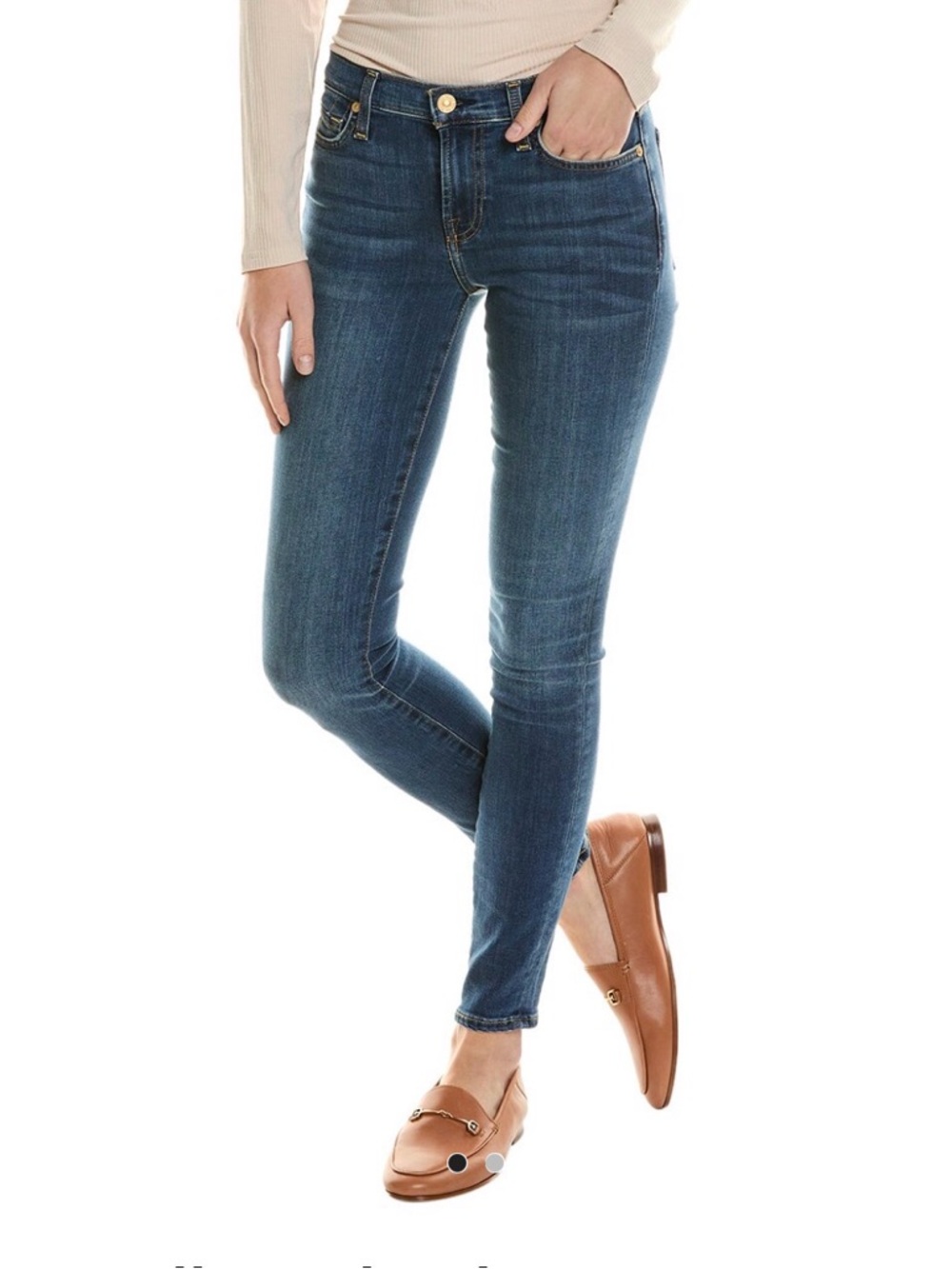 7 For All Mankind Gwenevere Indigo Skinny Jeans